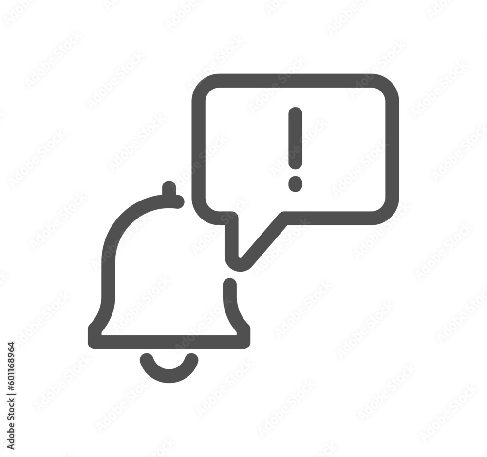 Notification related icon outline and linear vector. Notification related icon outline and linear vector.