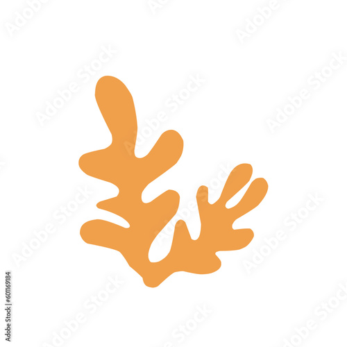 Abstract Seaweed Shape Aesthetic Element Vector