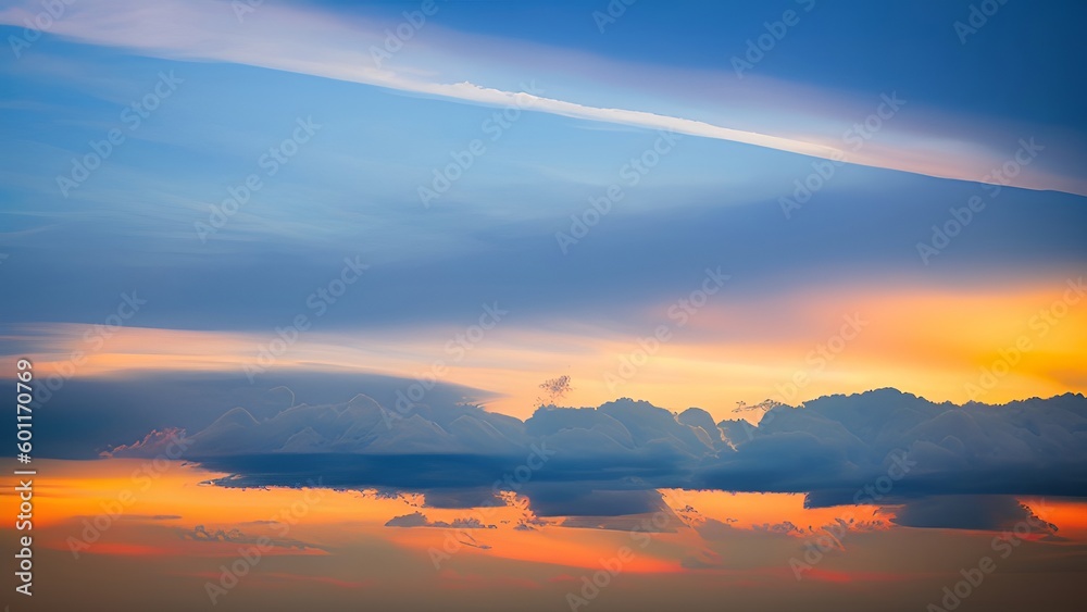 Cloud Gazing on a Beautiful Blue and Golden Sky Cloud Gazing on a Beautiful Blue and Golden Sky