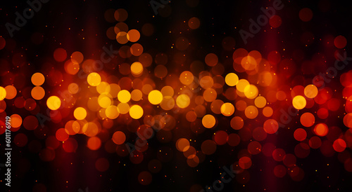 Abstract bright in the style of dark gold and yellow. Computer generated abstract holiday background. Generative AI © Fokasu Art