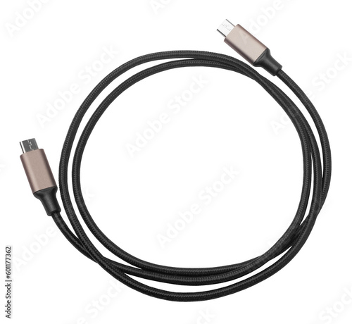Obraz na plátně Black cord for phone