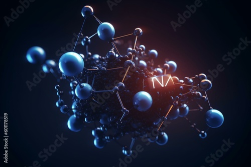 Illustration of the Cyanin molecule. Generative AI