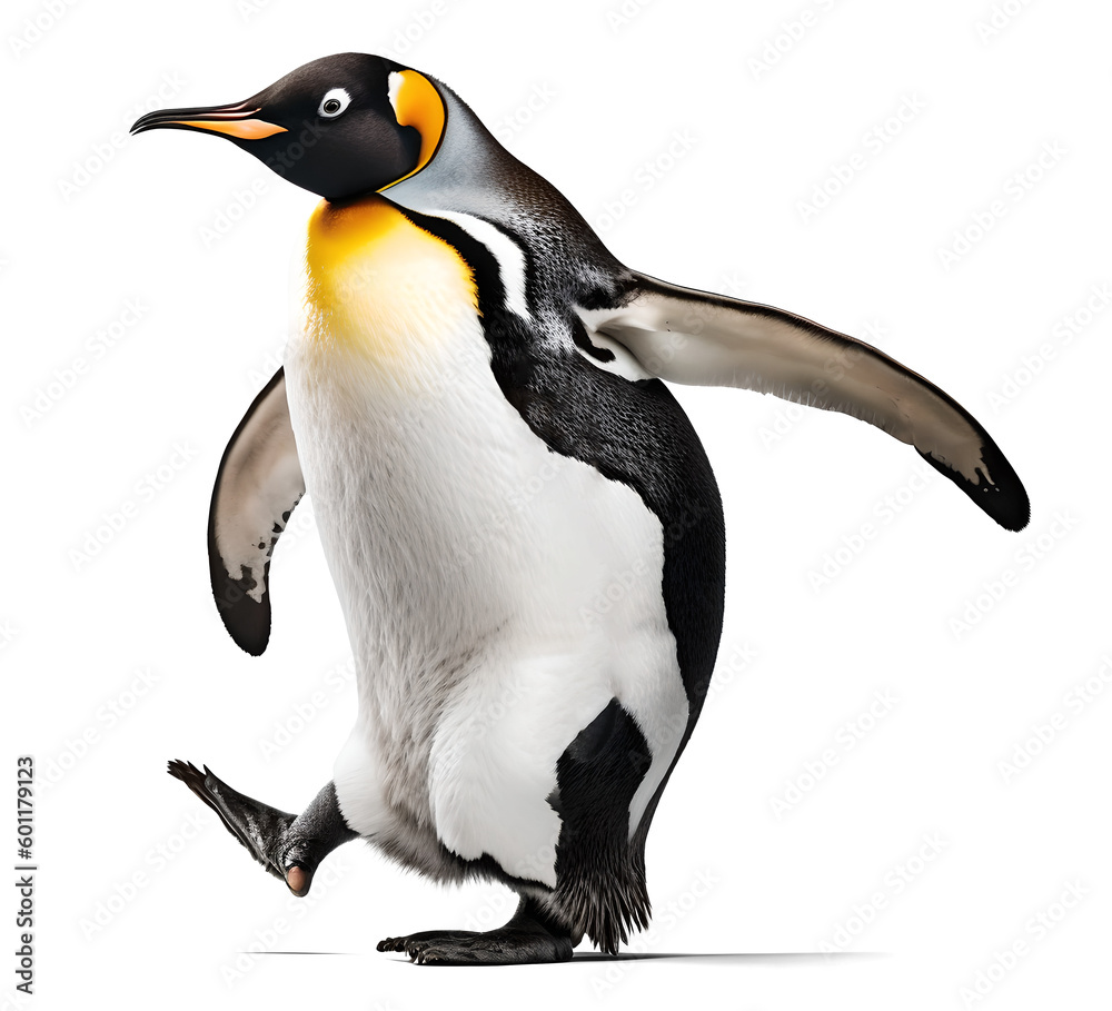 Obraz premium Penguin, isolated background. Generative Ai.