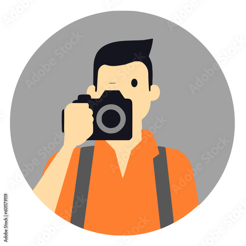 person with camera, taking a picture