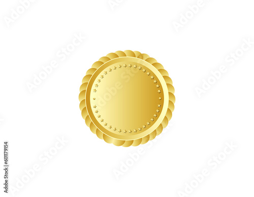 Shiny Gold Award Medal Transparent Clipart