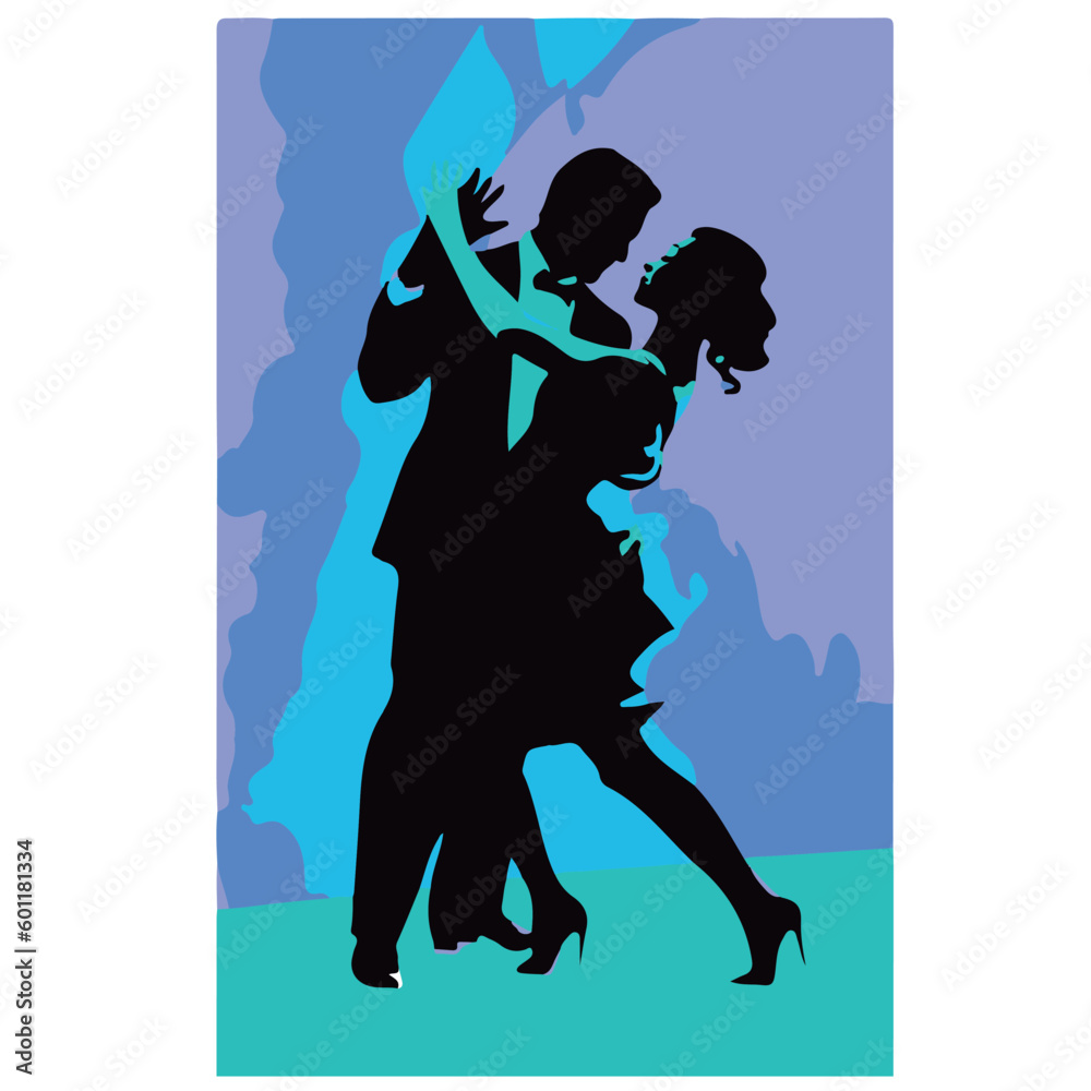 vector image couple dancing tango vector image couple dancing tango