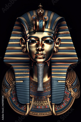 golden mask of Tutankhamen, king of Egypt
