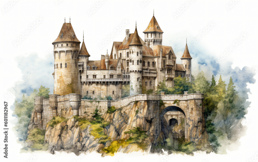 Medieval Castle Watercolours