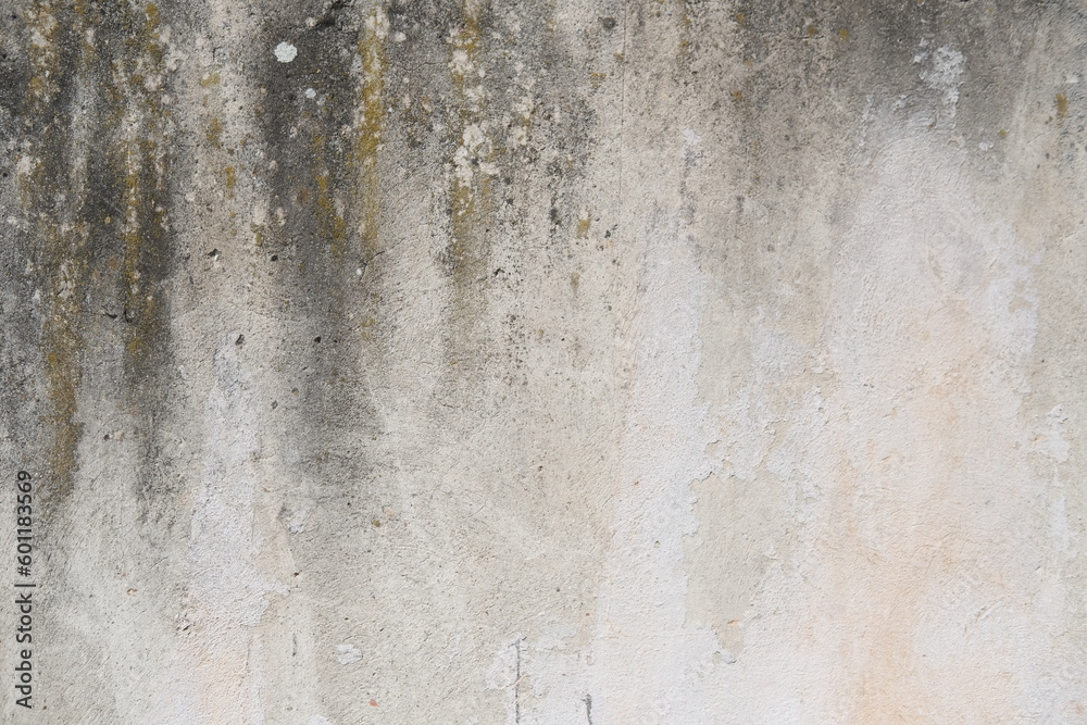 Obraz premium Concrete wall texture with cracks and scratches. Yellow and grey graphic materials 