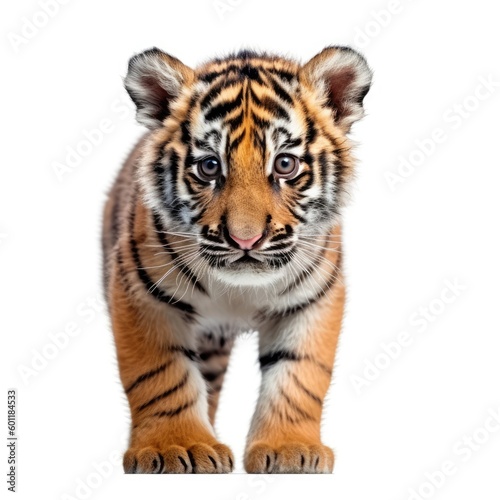 Baby Tiger isolated on white (generative AI) © HandmadePictures