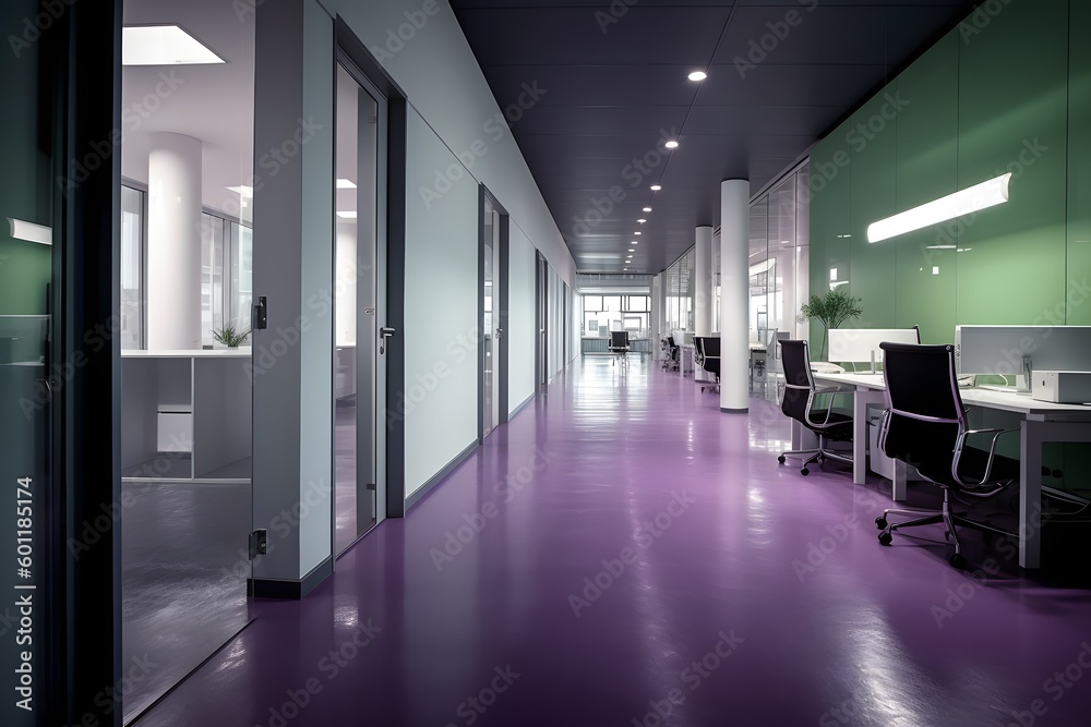 Fototapeta premium modern office business interior in minimalists design, ai generated image