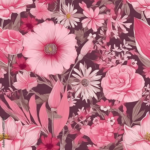 pink floral elegance seamless backgrounds