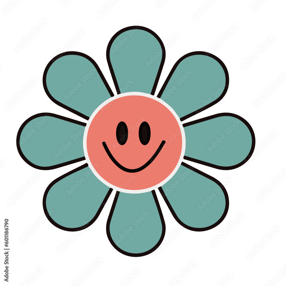 Retro Groovy Flower