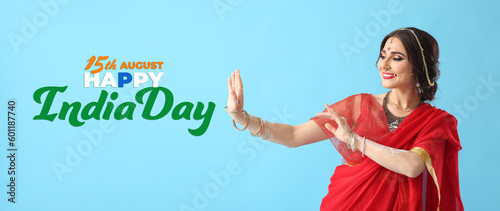 Beautiful woman in sari and...