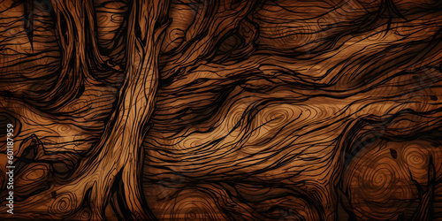 Old grunge dark textured wooden background , The surface of the old brown wood texture. Generative AI 