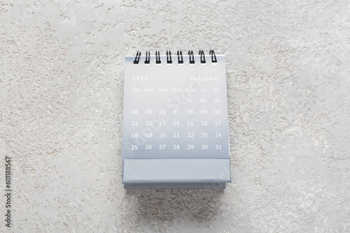 Flip paper calendar for Dec...