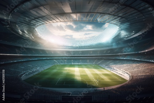 football stadium. Generative AI.
