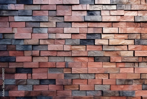 a brick wall with the shape and color of brown bricks, generative ai