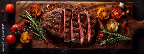 Banner Featuring a Grilled Steak from Above.