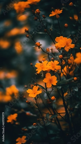 Beautiful yellow flower  generative ai