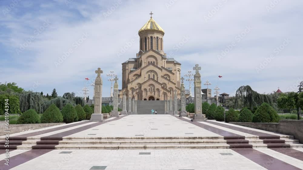 Front view of Holy Trinity Cathedral in Tbilisi, Georgia Front view of Holy Trinity Cathedral in Tbilisi, Georgia