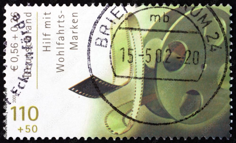 Postage stamp Germany 2001 film reel, film industry