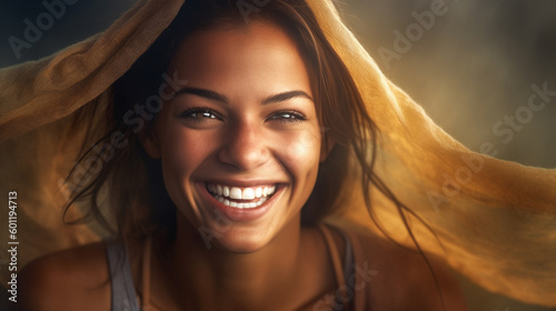 Exotic-looking beauty with ...