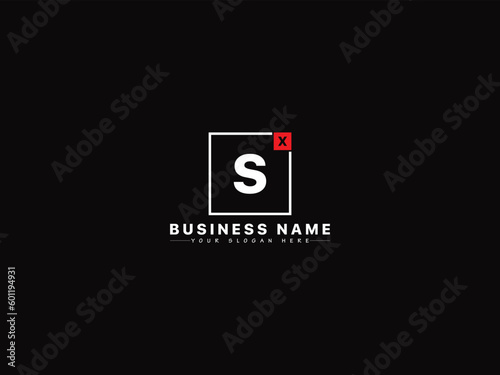 Monogram Letter XS Logo Design, Square Shape Xs sx Initial Letter Logo Icon