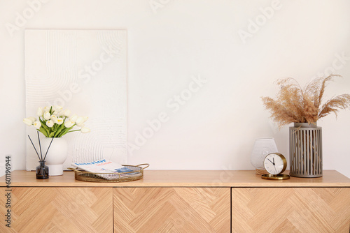 Wooden cabinet with alarm c...