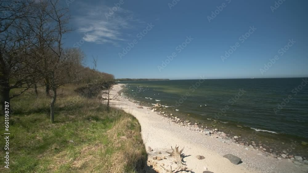 custom made wallpaper toronto digitalMan with bicycle approaching the sea cliff and admiring the view. POV shot