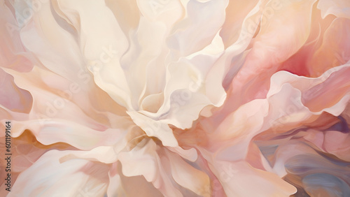 Abstract Flower Background with Soft Pink Ruffled Petals - Generative AI