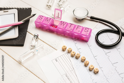 Word HORMONES with medical ...