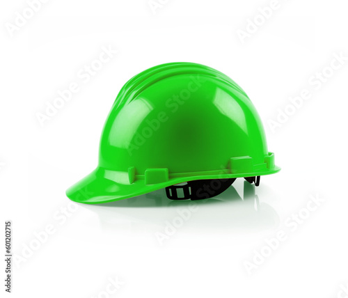 Green Safety Hard Hat Isolated on a Transparent Background - Transparent PNG - Generative AI.