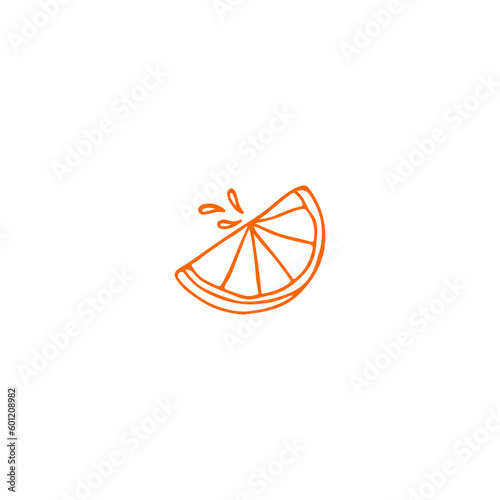 orange slice vector illustration concept