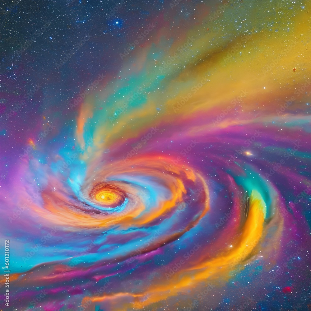 A galaxy filled with swirling colors and bright stars4, Generative AI A galaxy filled with swirling colors and bright stars4, Generative AI