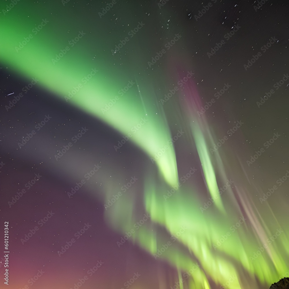 A colorful aurora borealis lighting up a dark sky2, Generative AI