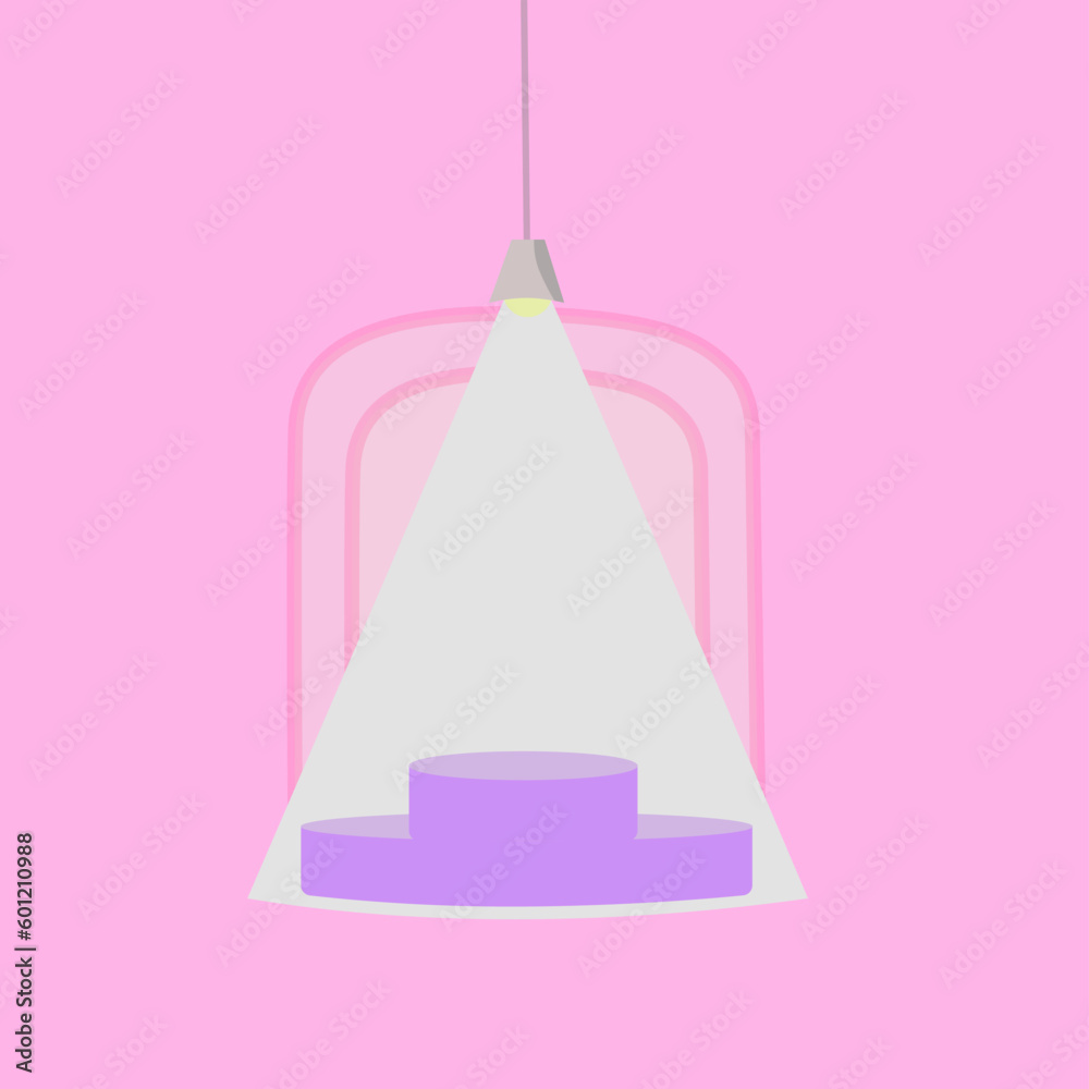pink abstract purple cylindrical pedestal Pink empty room with shining spotlights 3d shape vector rendering concept studio room minimalist wall scene. pink abstract purple cylindrical pedestal Pink empty room with shining spotlights 3d shape vector rendering concept studio room minimalist wall scene.