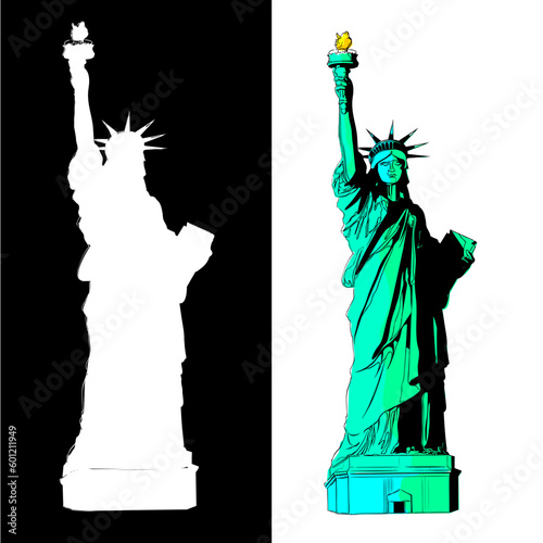 statue of liberty vector illustration new york symbol