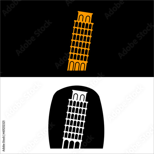 illustration of Tower Of Pisa Cartoon Vector Illustration photo