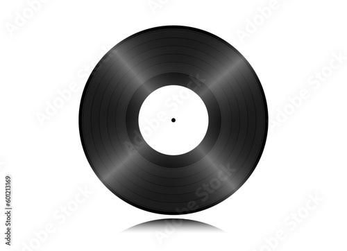 70's 80's 90's white vinyl lp bakelite concept illustration vector. Vintage music background concept illustration isolated on white. 