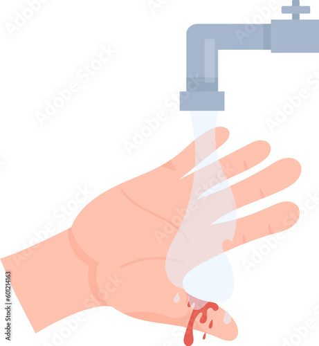 Washing Injured Hand