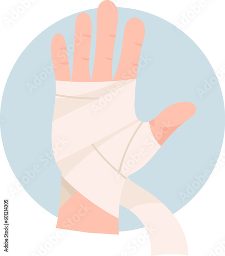 Wounds First Aid With Bandage