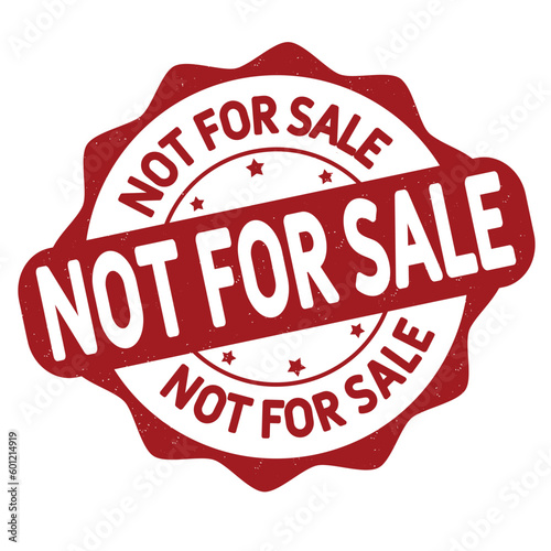 Not for sale grunge rubber stamp