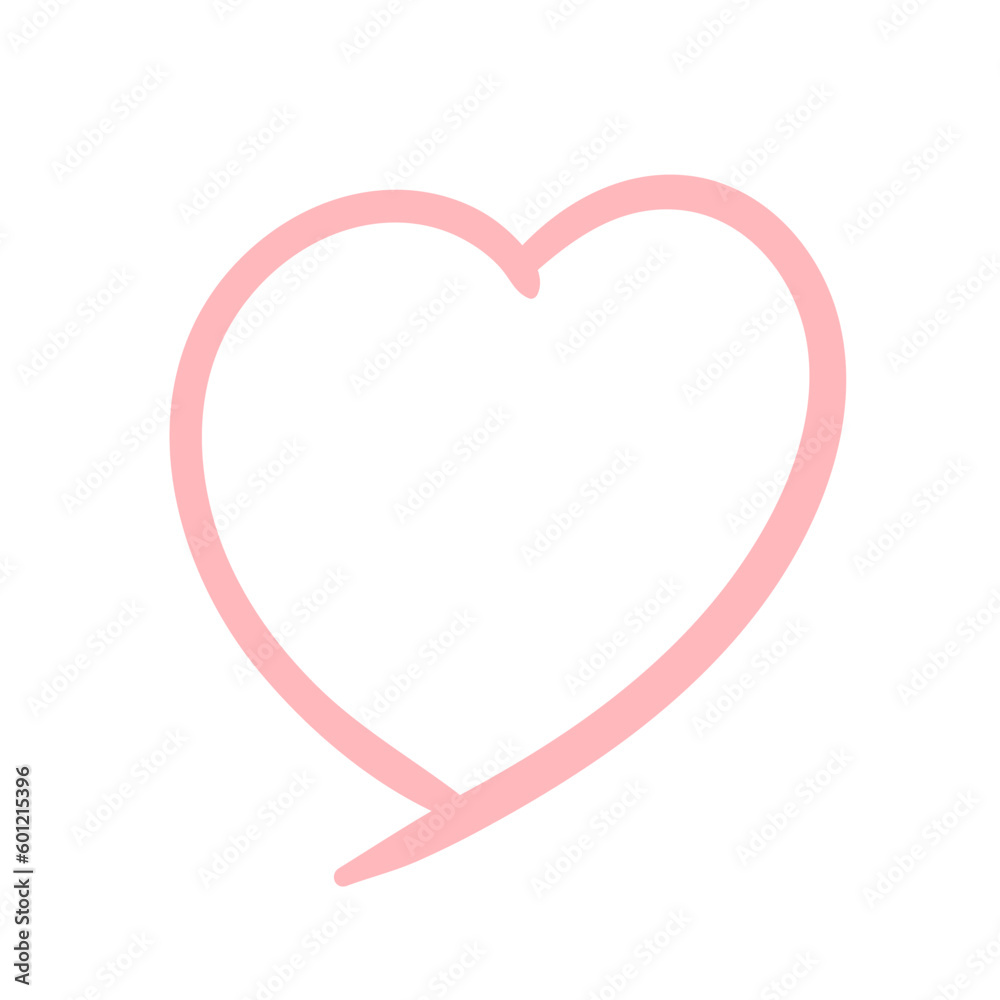 Pink heart shape isolated on white background. Vector illustration Pink heart shape isolated on white background. Vector illustration
