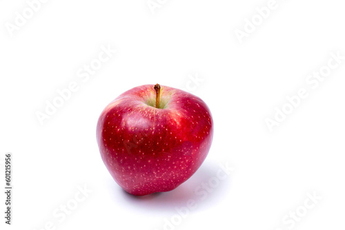 Red apple isolated on white background. Ripe fresh apples clipping path