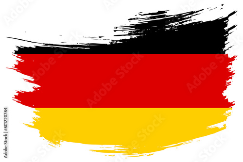 Germany brush stroke flag vector background. Hand drawn grunge style German isolated banner