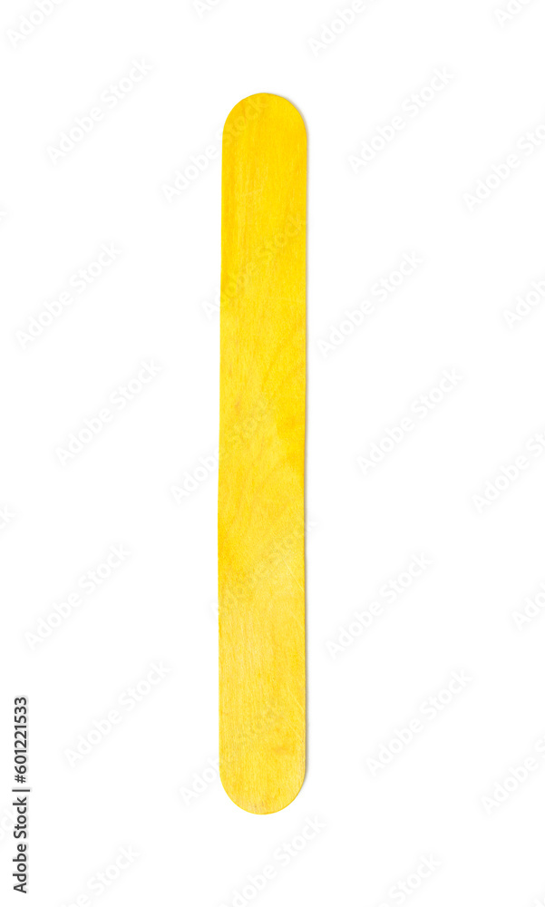 Yellow ice cream stick on white background Yellow ice cream stick on white background