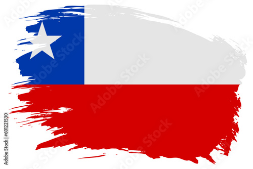 Canvas-taulu Chile brush stroke flag vector background
