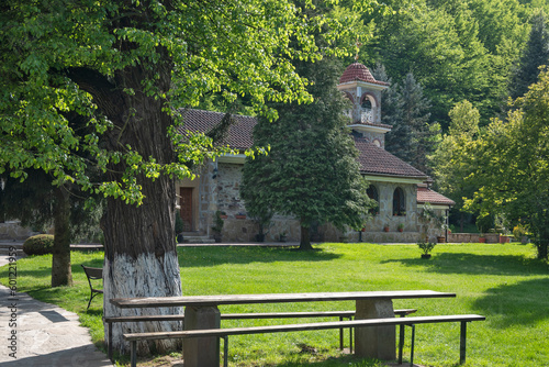 Spring view of Vrachesh Monastery, Bulgaria photo