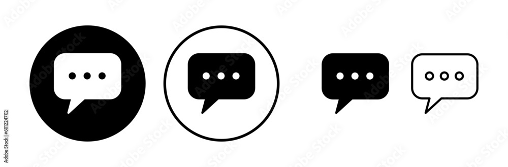 Chat icon vector. Chat Icon in trendy flat style isolated. Speech bubble symbol for web design Chat icon vector. Chat Icon in trendy flat style isolated. Speech bubble symbol for web design